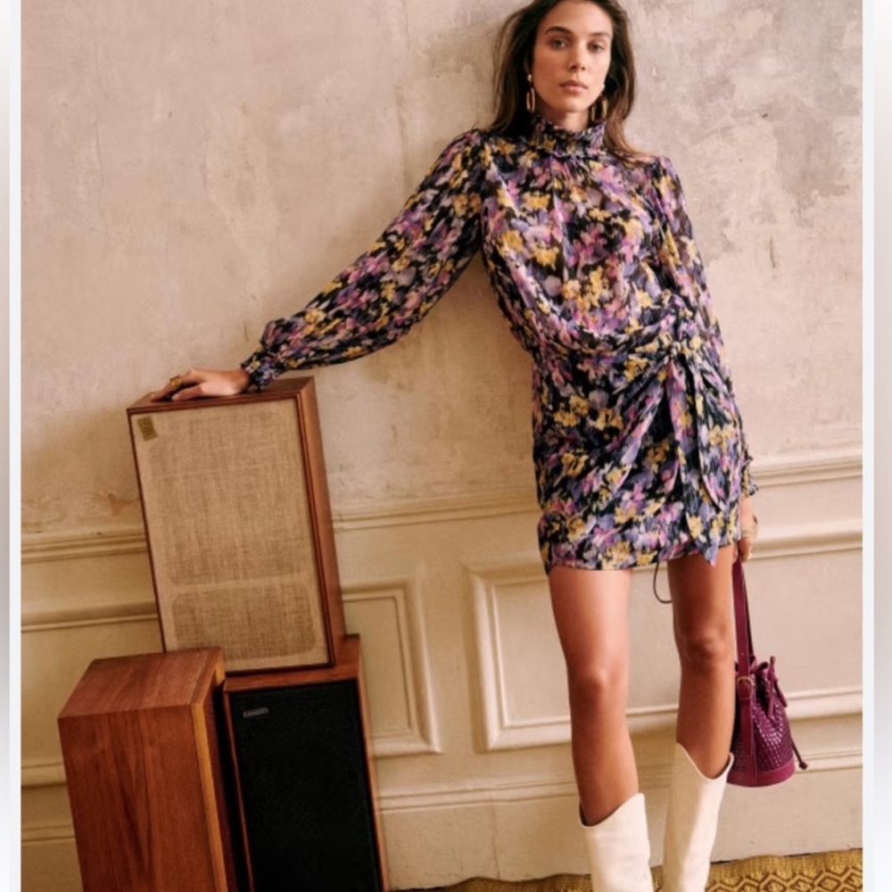 Sezane palerme mini dress size 36 new with tags